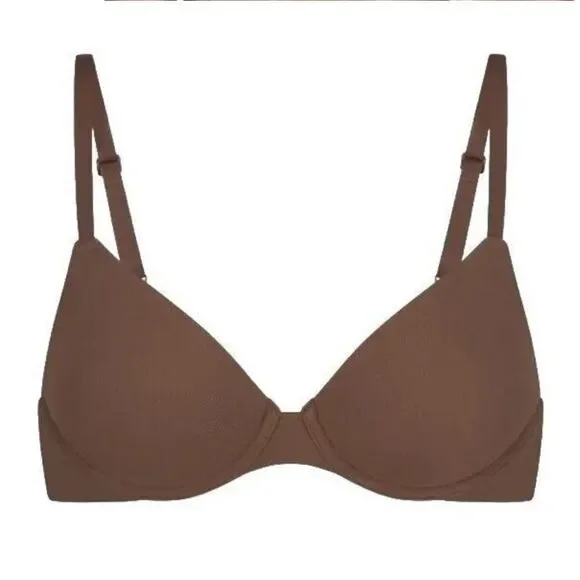 NWT SKIMS Underwire Fits Everybody T-Shirt Bra In Oxide Brown
